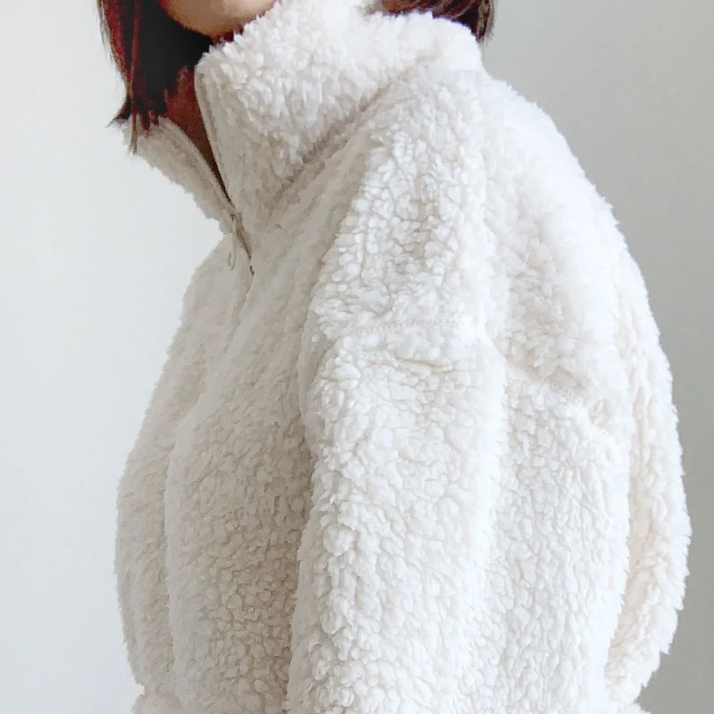 COZY PLUSH SHERPA SWEATER - OFF WHITE - Picture 9 of 12